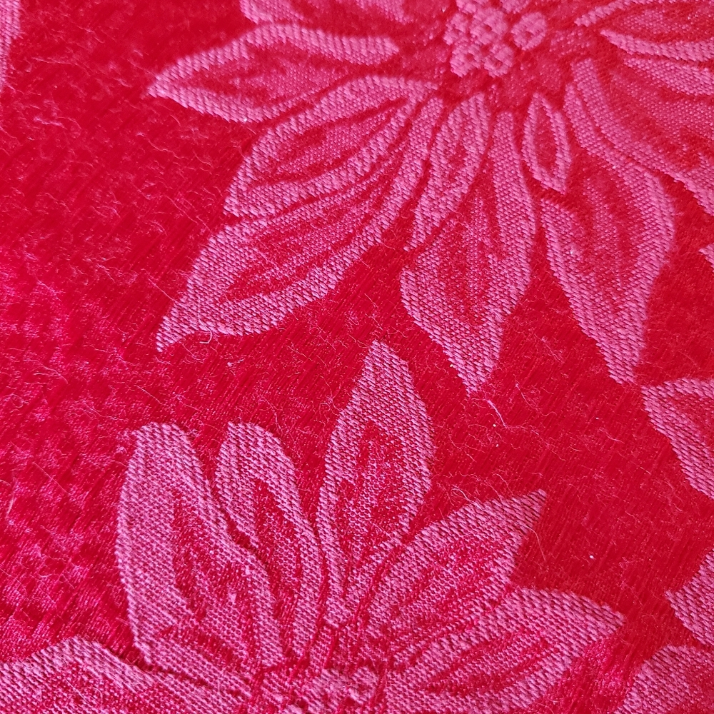 Red Poinsettia Table Cloth